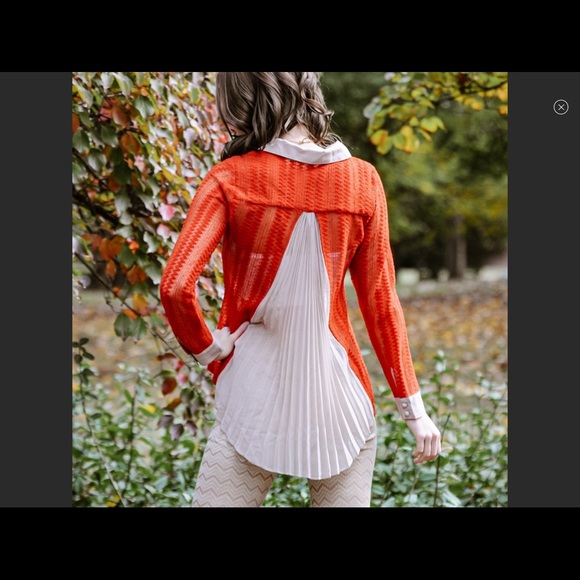 Brand New Handmade RYU Lace Button Down Top - Picture 2 of 6